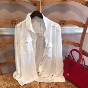 NY Collection 3x cargo shirt textured crep…